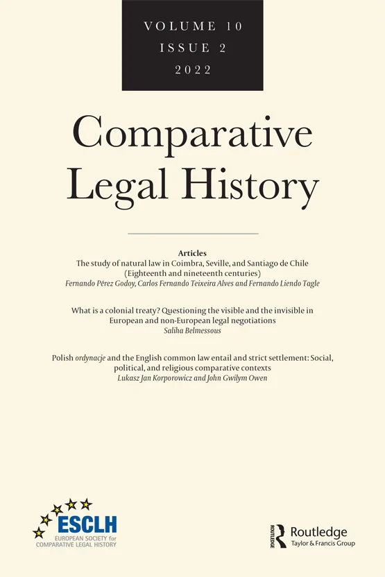 Cover of Comparative Legal History journal